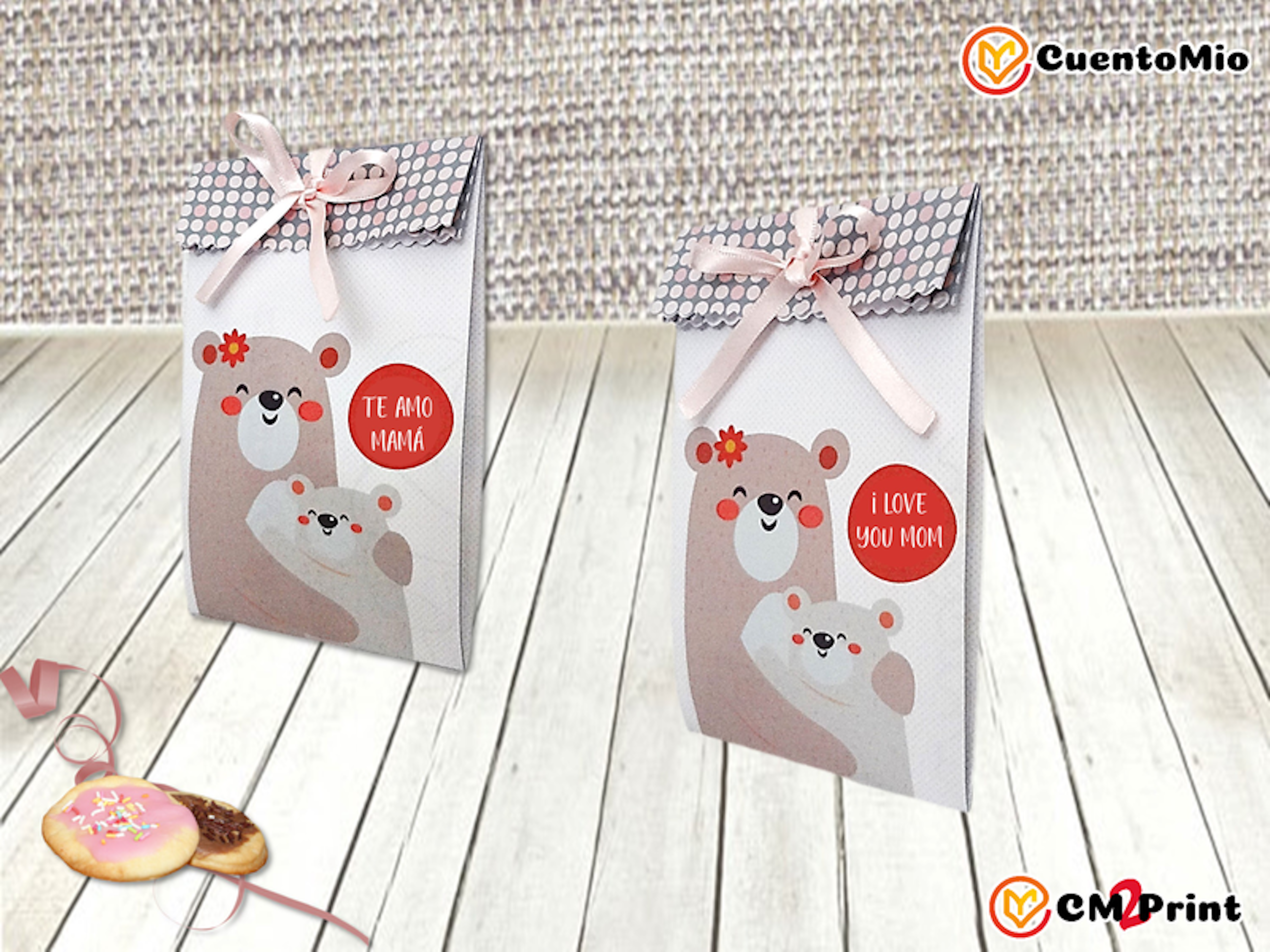 Mother's Day Small Bellows Bag - Bears
