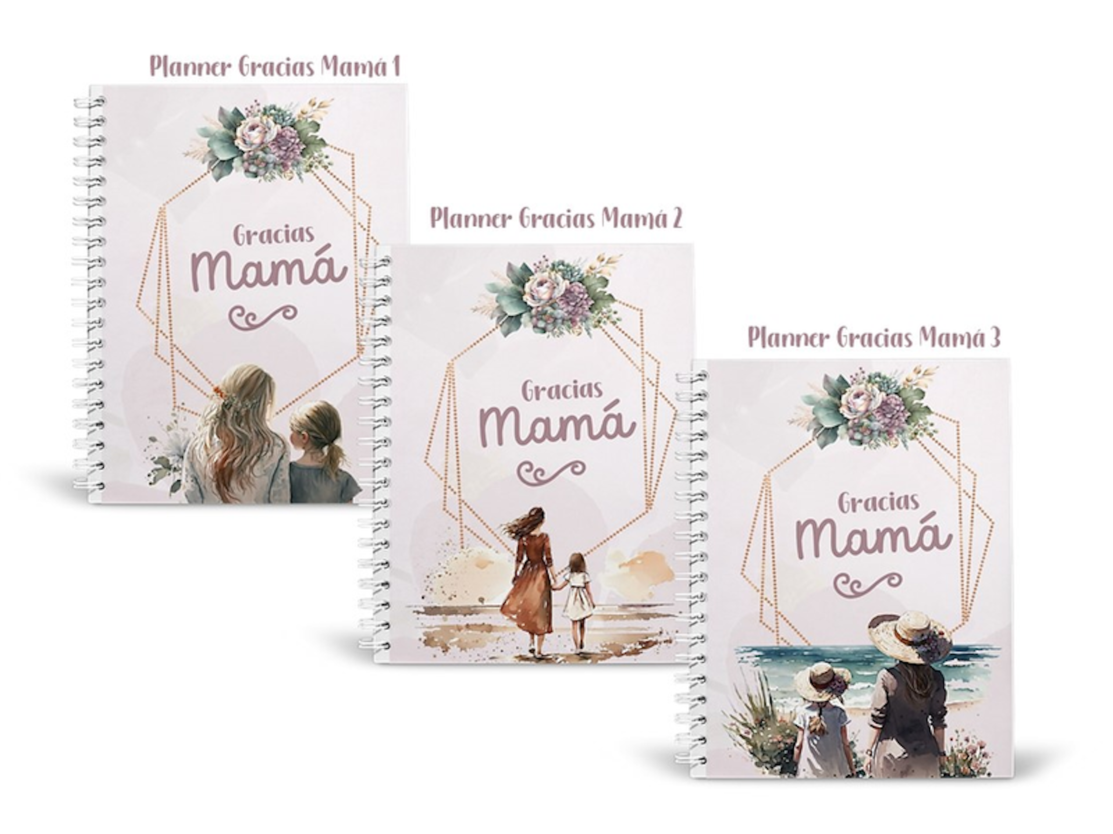Planner Gracias Mamá - 3 portadas